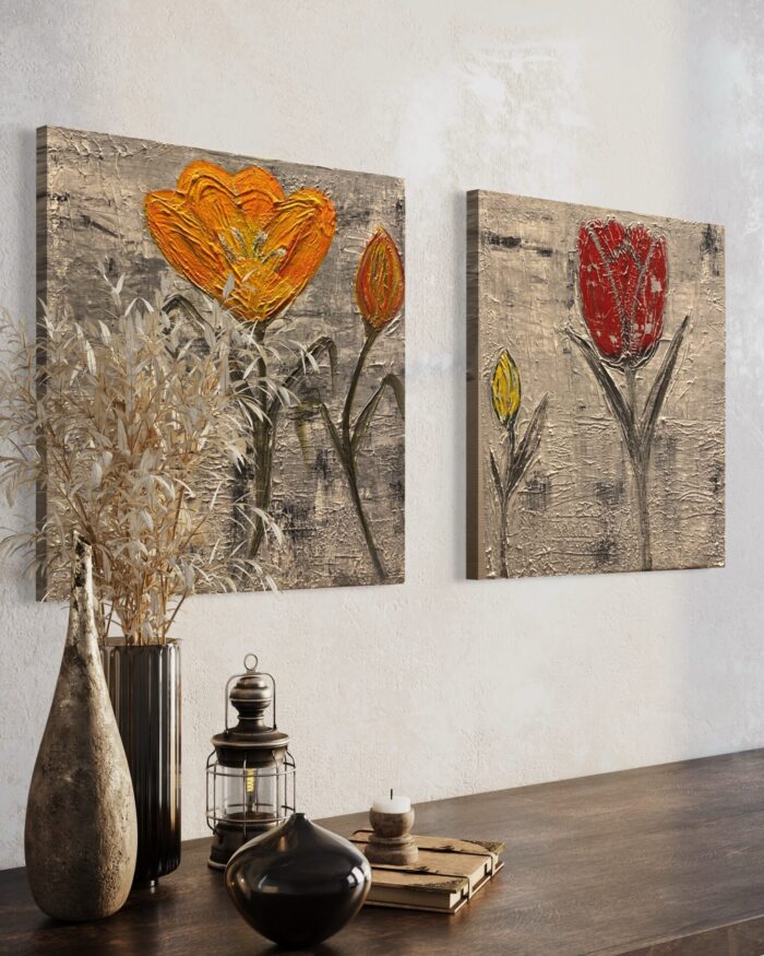 Tulpen Duo, abstrakte Kunst – Bild 9