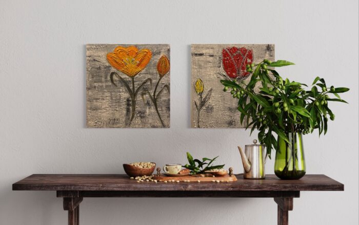 Tulpen Duo, abstrakte Kunst – Bild 8